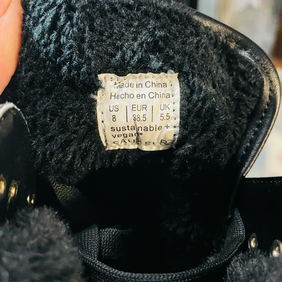 New!! “Call it Spring” ladies rubber sole/faux fur lined Sz 8 ankle boots Black - Picture 7 of 8